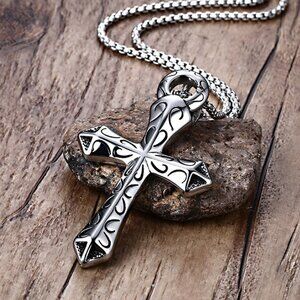 ❤️Surgical Foundry cross Pendant necklace for women/men, N90201P171